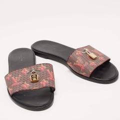 Louis Vuitton Multicolor Monogram Canvas Lock It Mule Sandals Size 41