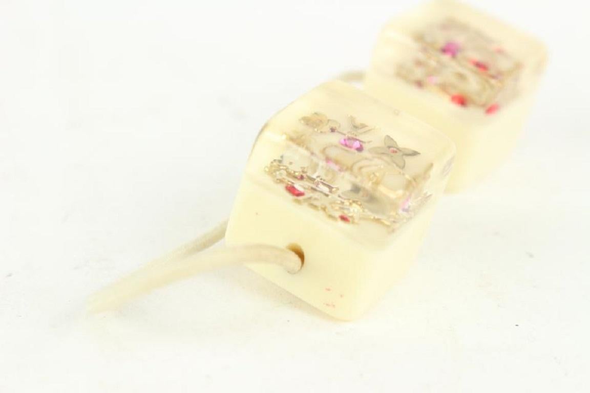 Louis Vuitton Multicolor Monogram Inclusion Resin Hair Cubes 013lv20 7