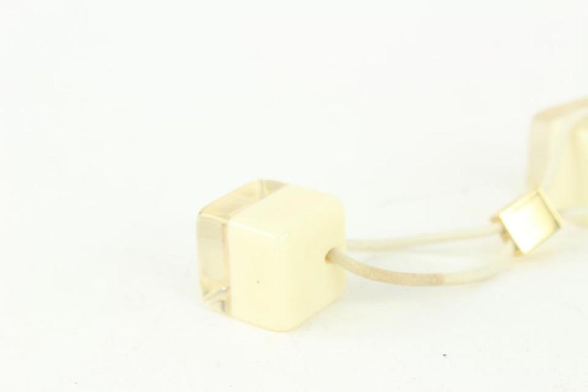 White Louis Vuitton Multicolor Monogram Inclusion Resin Hair Cubes 013lv20