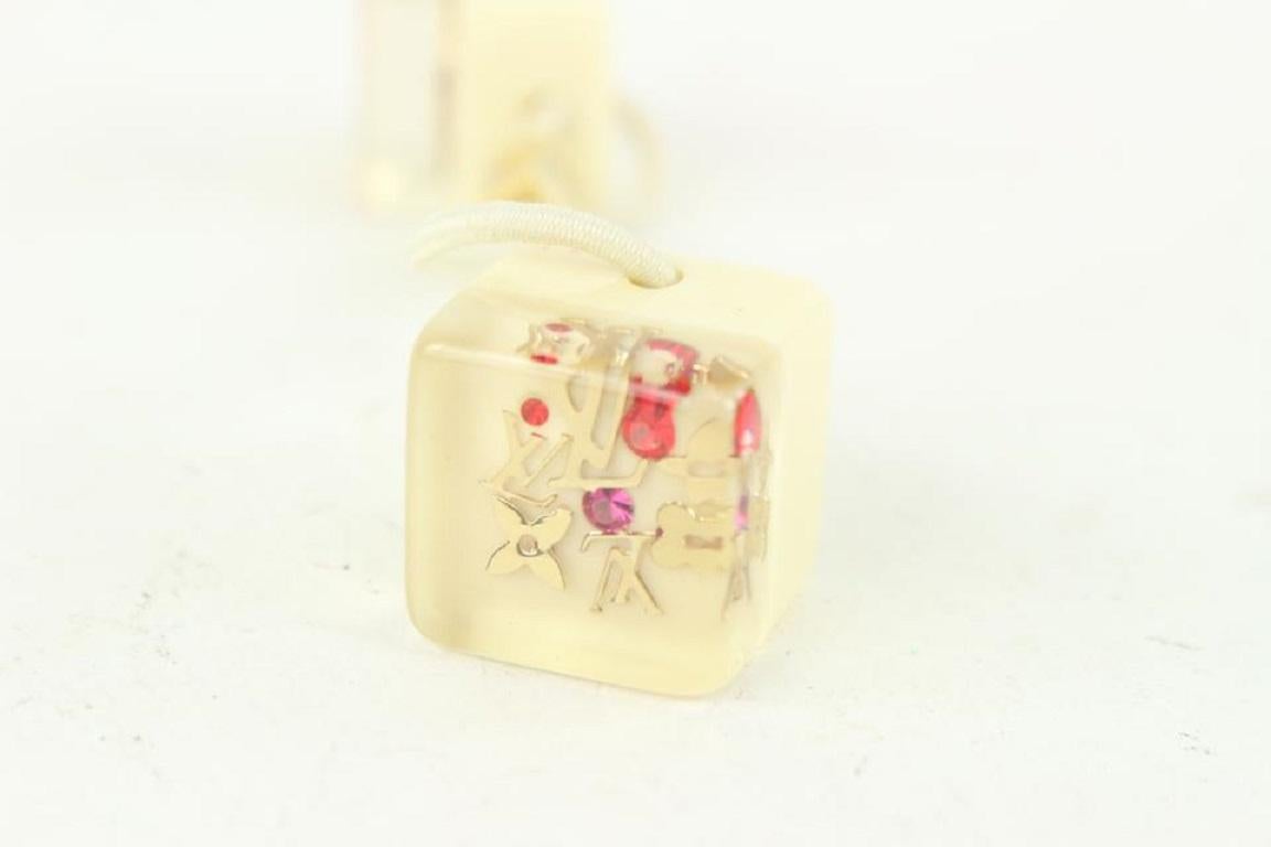 Louis Vuitton Multicolor Monogram Inclusion Resin Hair Cubes 013lv20 4