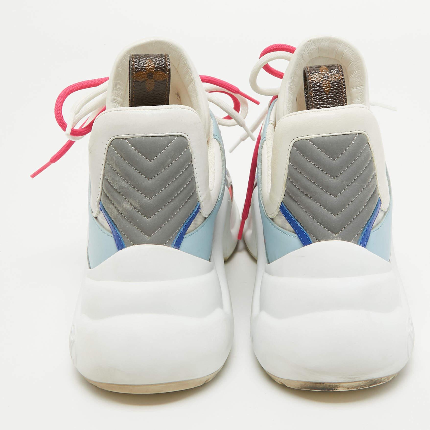 Louis Vuitton Multicolor Monogram Mesh and Leather Archlight Sneakers Size 36 3
