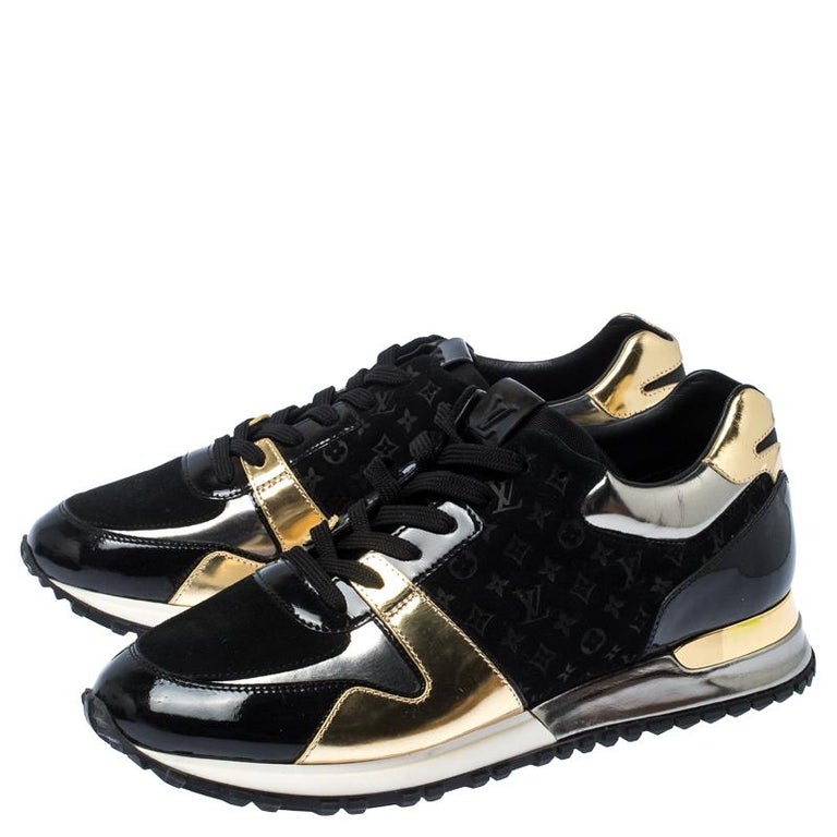 Louis Vuitton Multicolor Monogram Suede and Patent Leather Sneakers ...