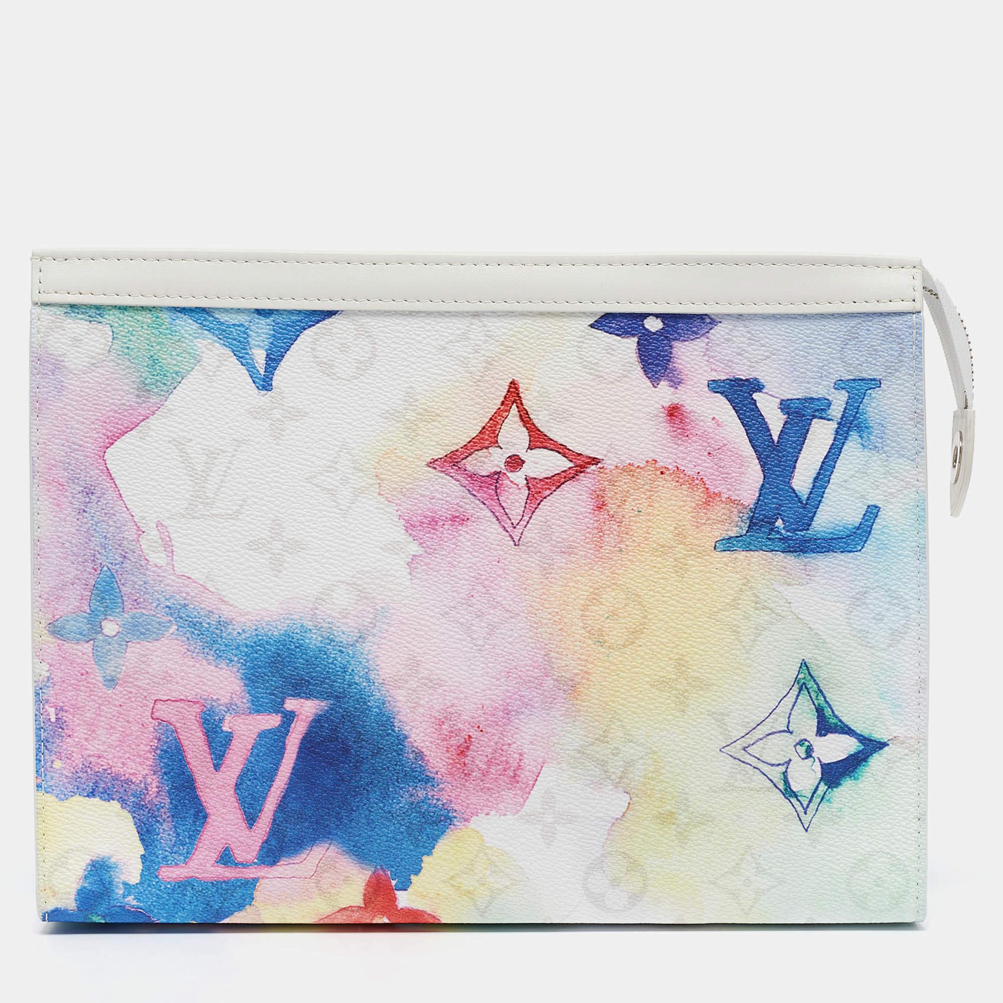 Louis Vuitton Multicolor Monogram Watercolor Pochette Voyage MM In condizioni ottime a Dubai, Al Qouz 2