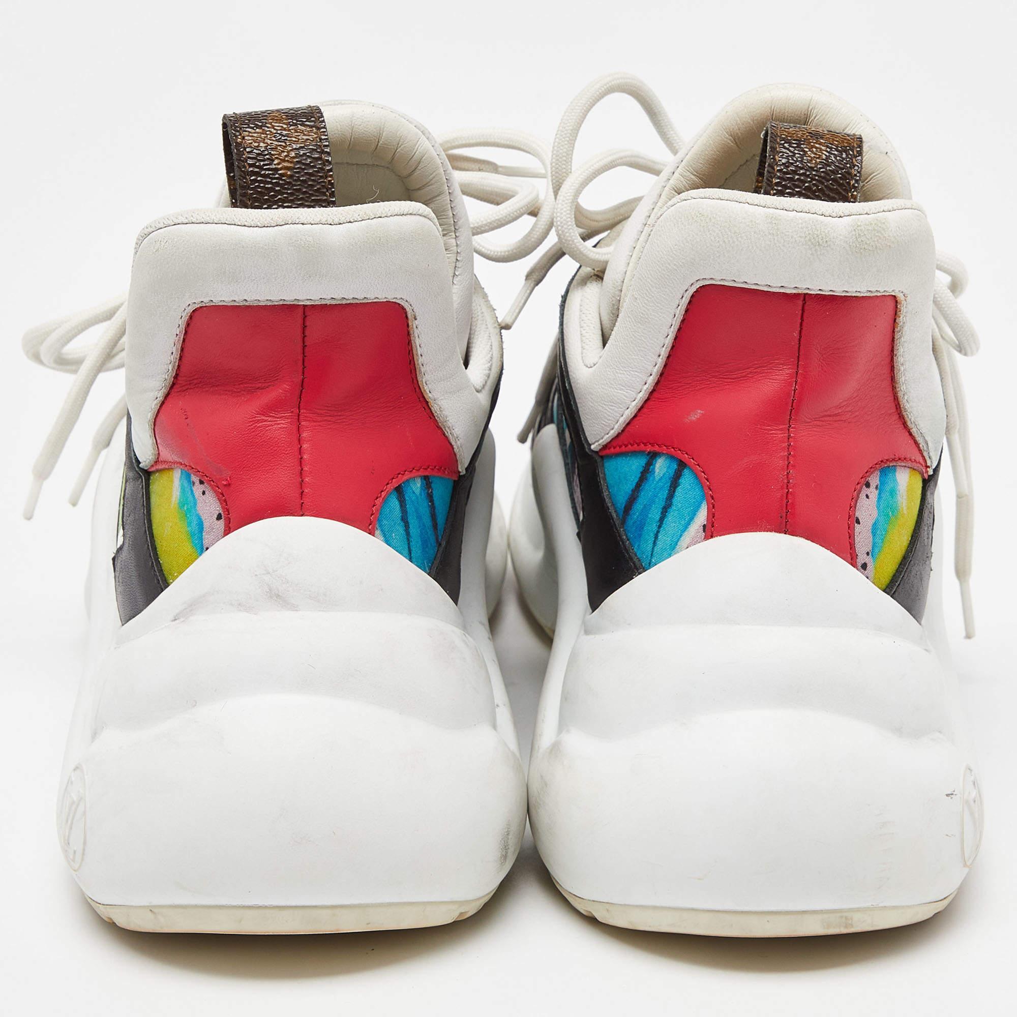 Louis Vuitton Multicolor Nylon and Leather Archlight Sneakers  For Sale 1
