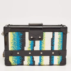 Louis Vuitton Multicolor Patent Leather and Sequins Petite Malle Bag