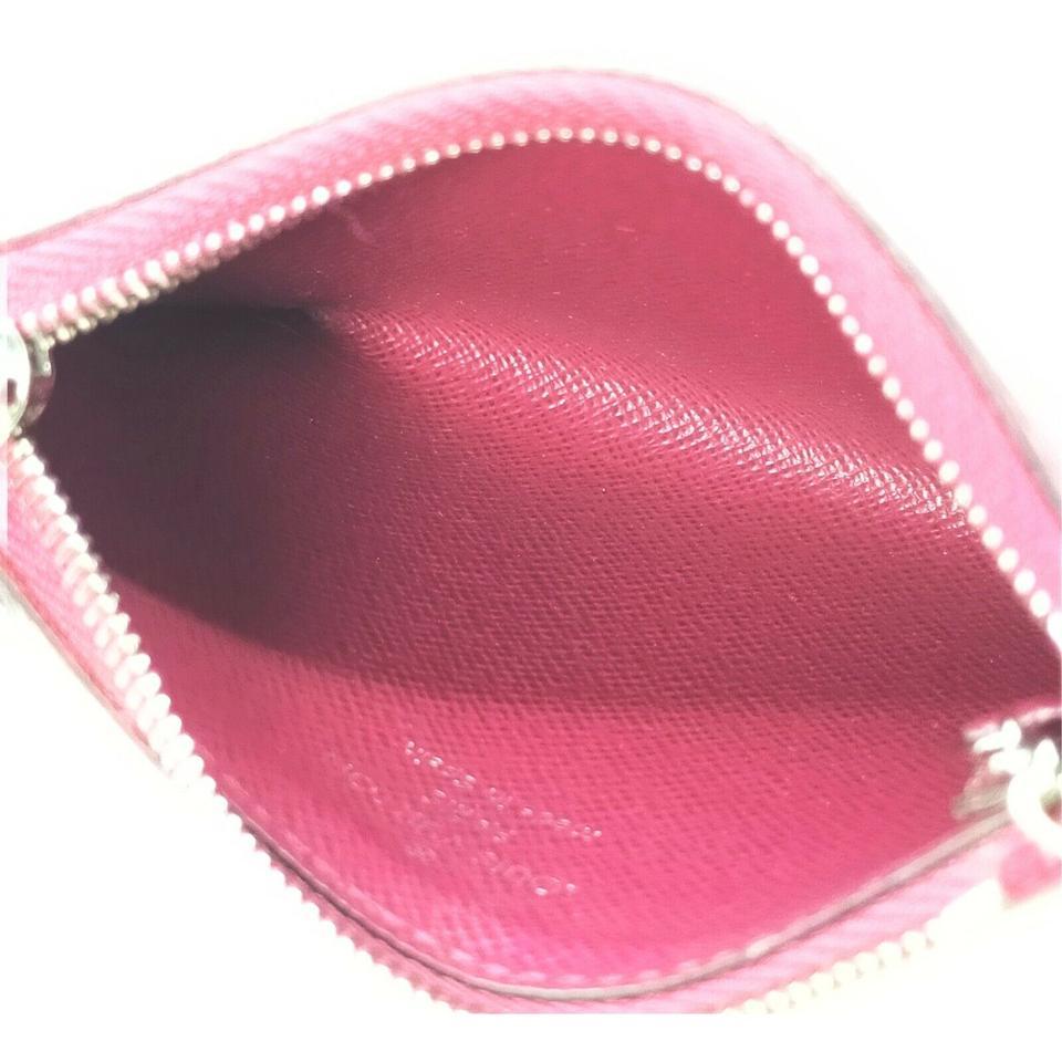 Louis Vuitton Multicolor Pink Epi Leather Trio Card Case Wallet Keychain 863137 in vendita 7