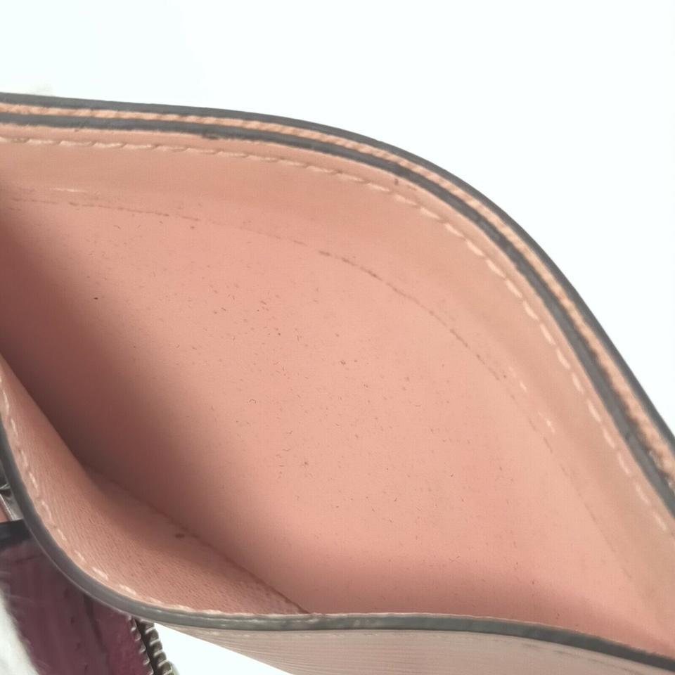 Beige Louis Vuitton Multicolor Pink Epi Leather Trio Card Case Wallet Keychain 863137 in vendita