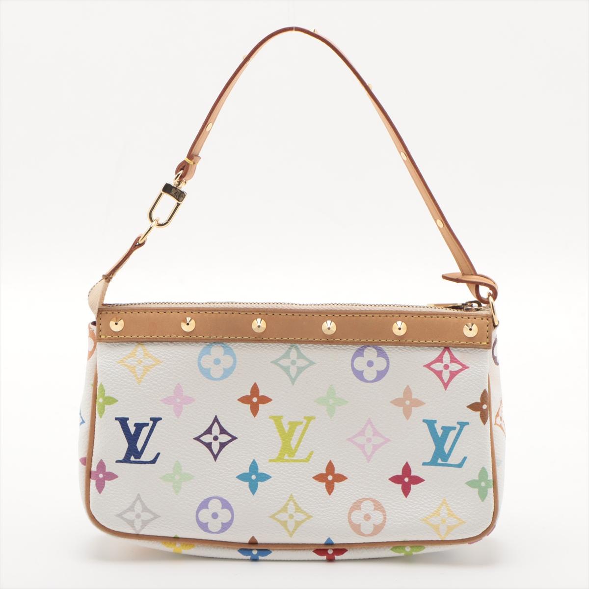 Louis Vuitton Multicolor Pochette Accessoire White In Good Condition In Humacao, PR