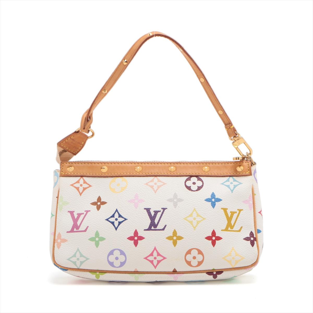 Louis Vuitton Multicolor Pochette Accessoire White In Good Condition In Humacao, PR