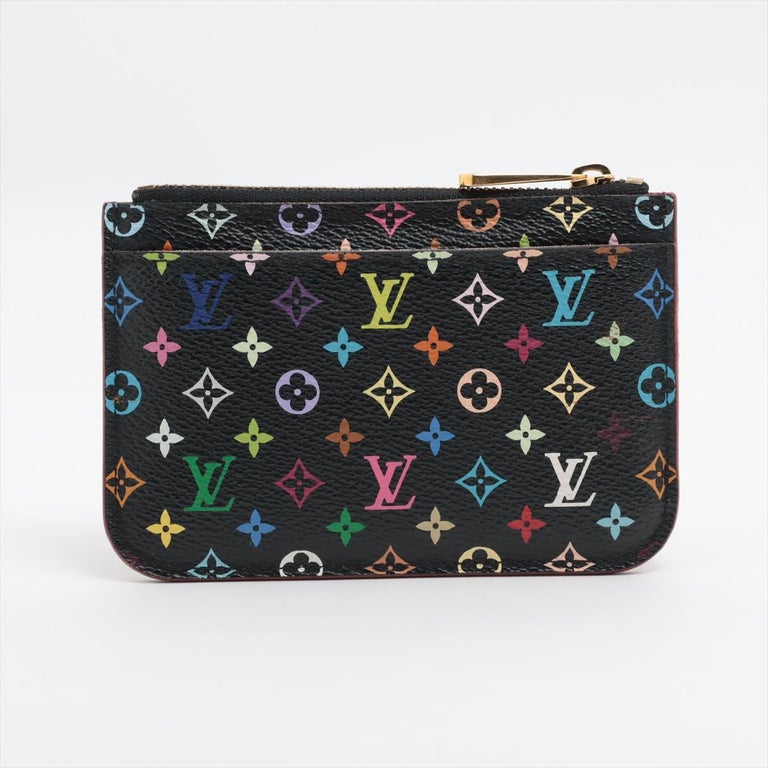 Louis Vuitton Multicolor Pochette Portemonnaie Schwarz im Angebot bei 1stDibs