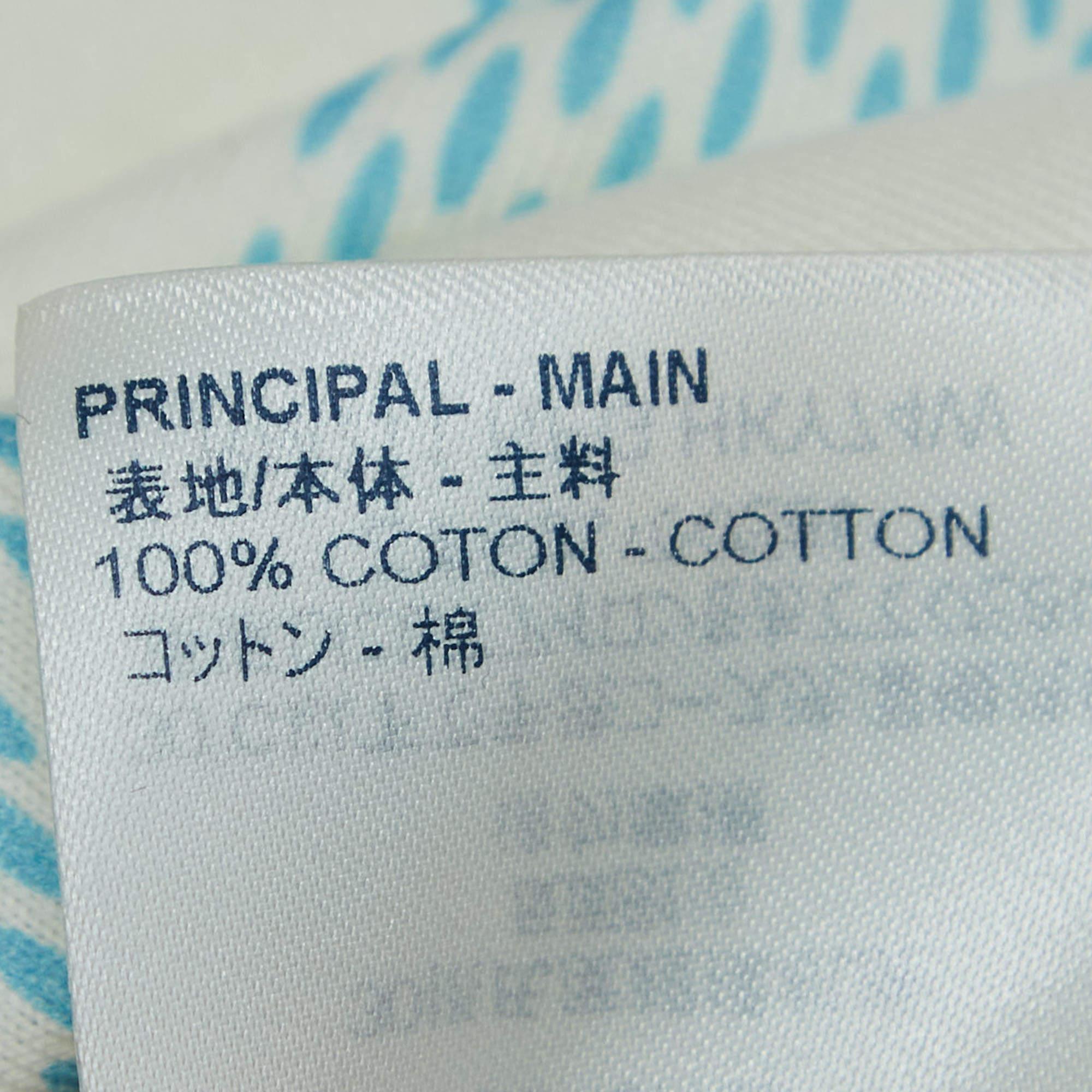 Louis Vuitton Multicolor Printed Cotton Crew Neck T-Shirt M In Excellent Condition For Sale In Dubai, Al Qouz 2