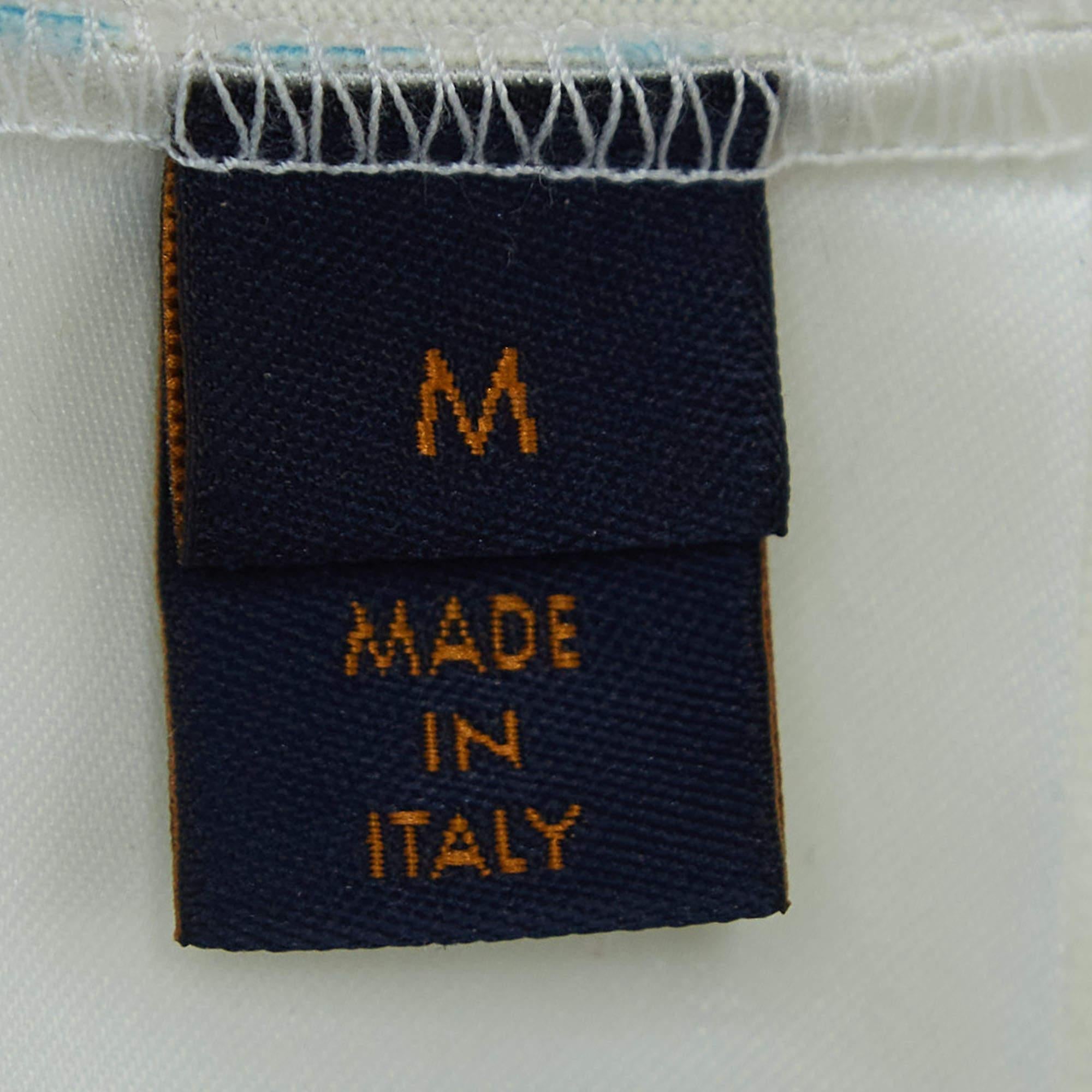 Men's Louis Vuitton Multicolor Printed Cotton Crew Neck T-Shirt M For Sale