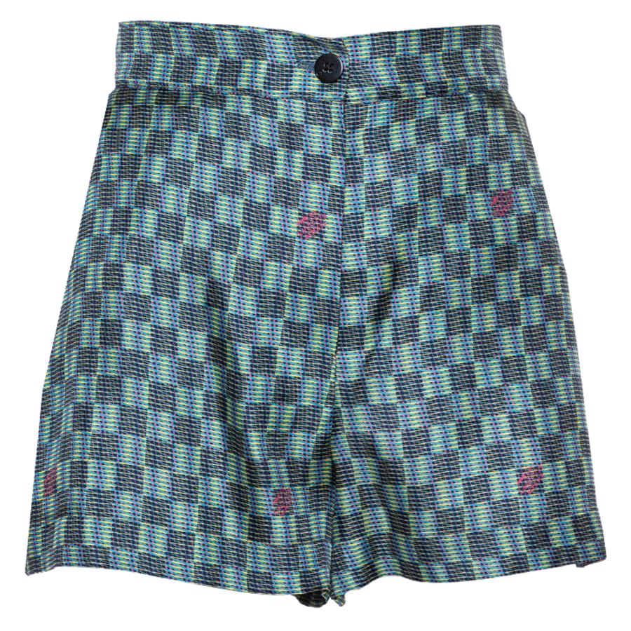 Louis Vuitton Multicolor Printed Silk Shorts M