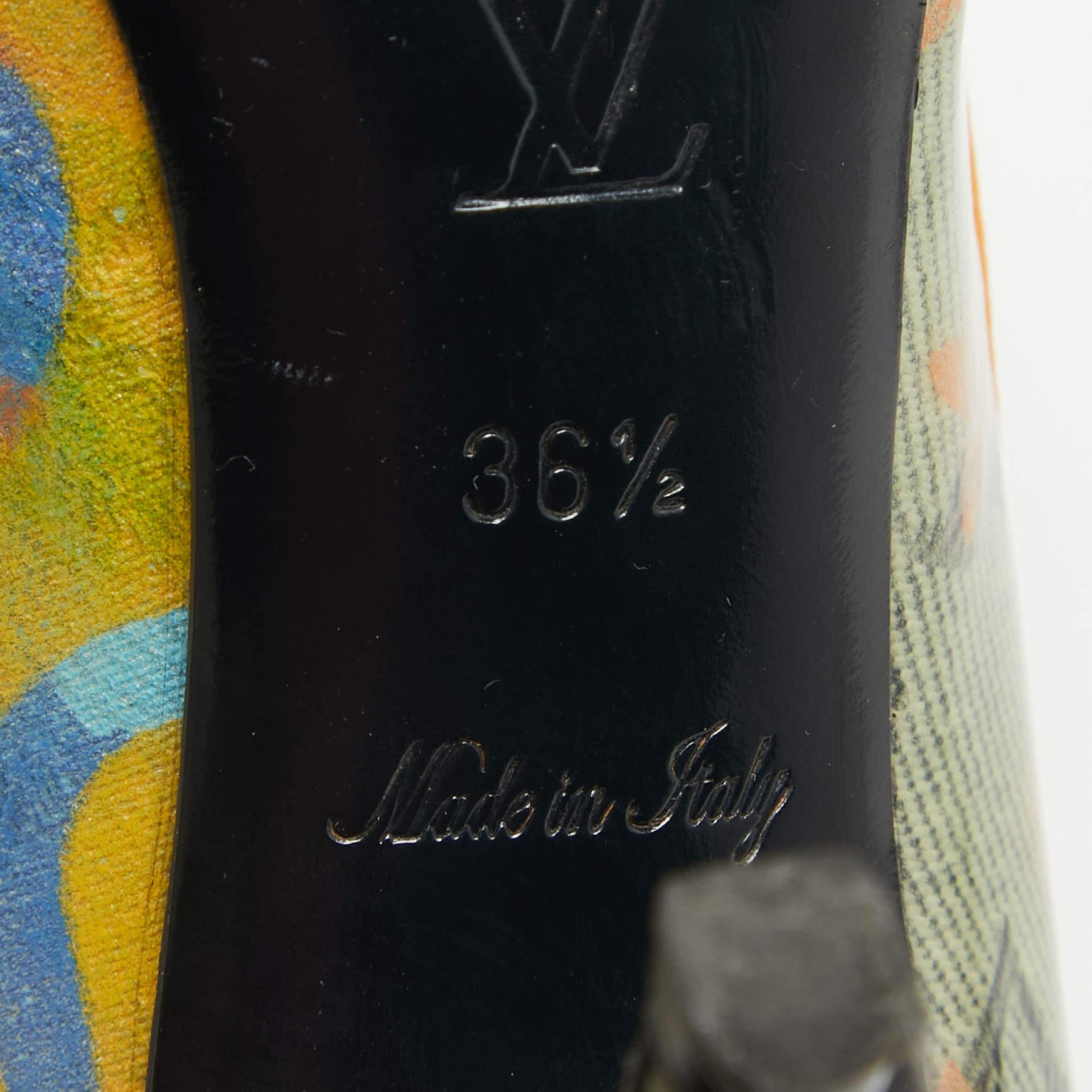 Louis Vuitton Multicolore PVC A Richard Prince Flash Pulp Pumps Size 36.5 en vente 5