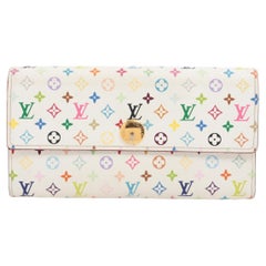 Louis Vuitton Multicolor Sarah Long Wallet Pink