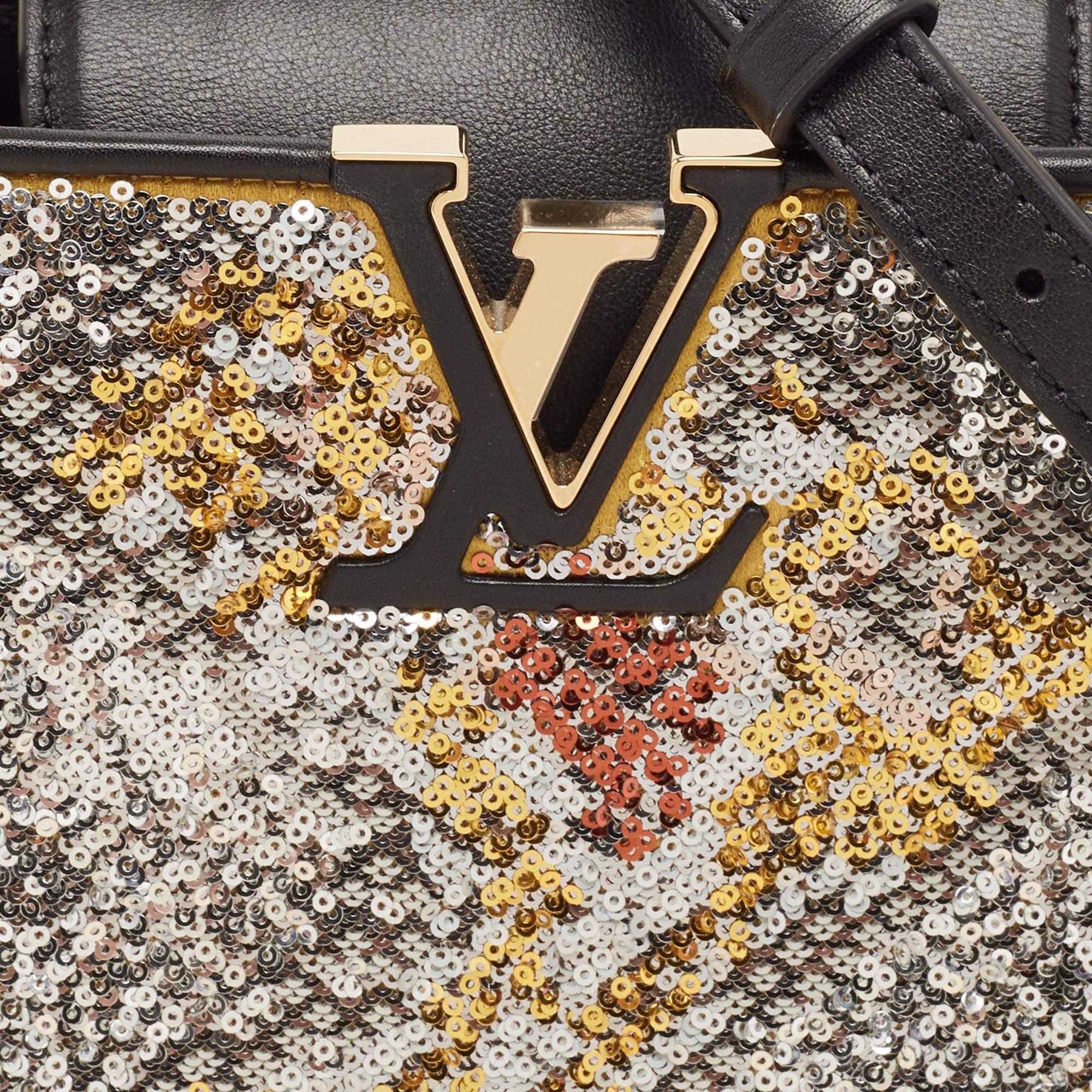 Women's Louis Vuitton Multicolor Sequin and Leather Mini Capucines Bag