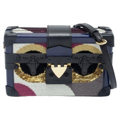 Mehrfarbige Louis Vuitton- Malle-Tasche aus Pailletten und Leder