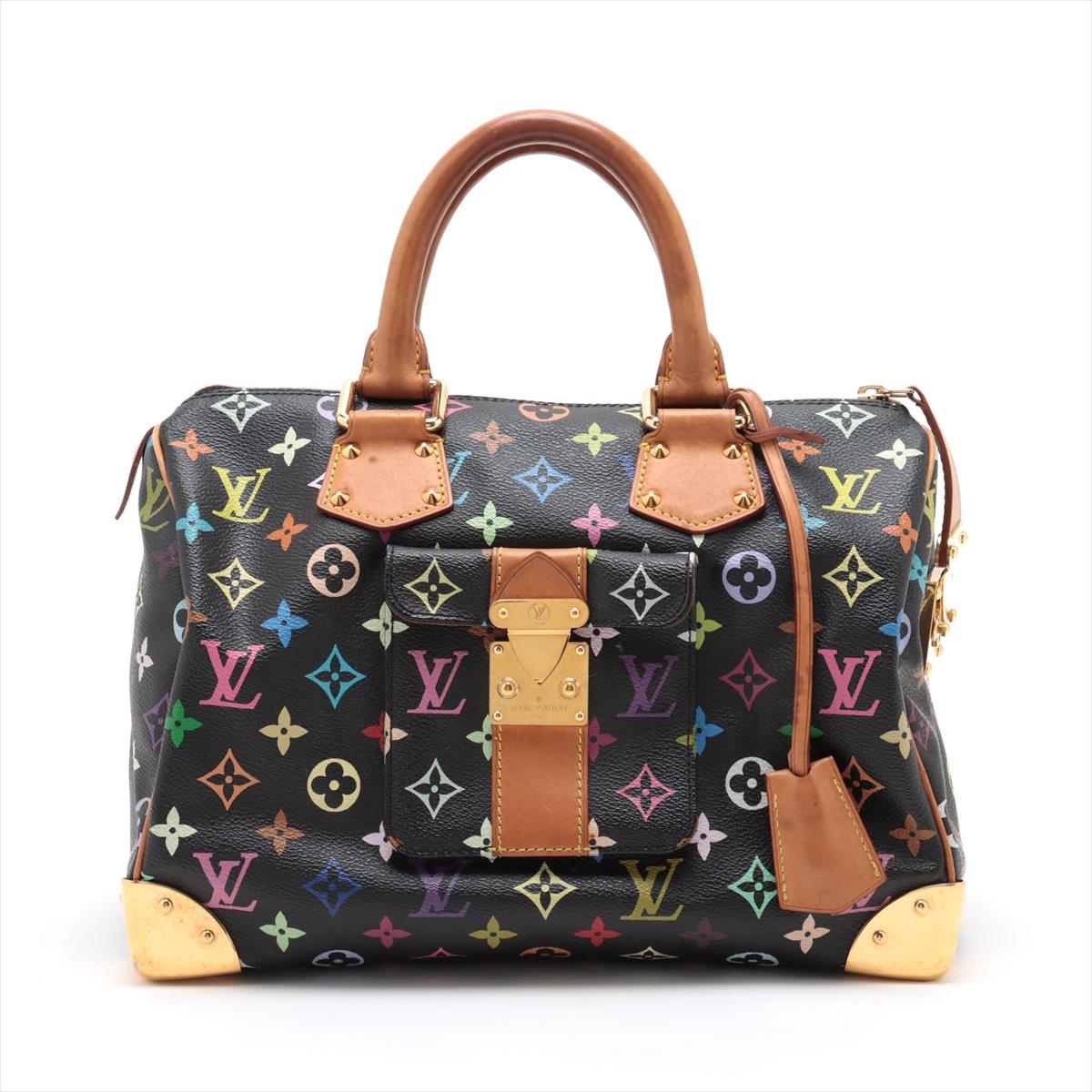 The Louis Vuitton Multicolor Speedy 30 is a vibrant and iconic handbag that seamlessly combines luxury and playful sophistication. The classic Speedy silhouette is reimagined with a burst of colors in the form of the signature LV Multicolor monogram