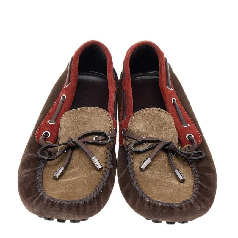 Noir Louis Vuitton - Mocassins Arizona en daim multicolore, taille 42