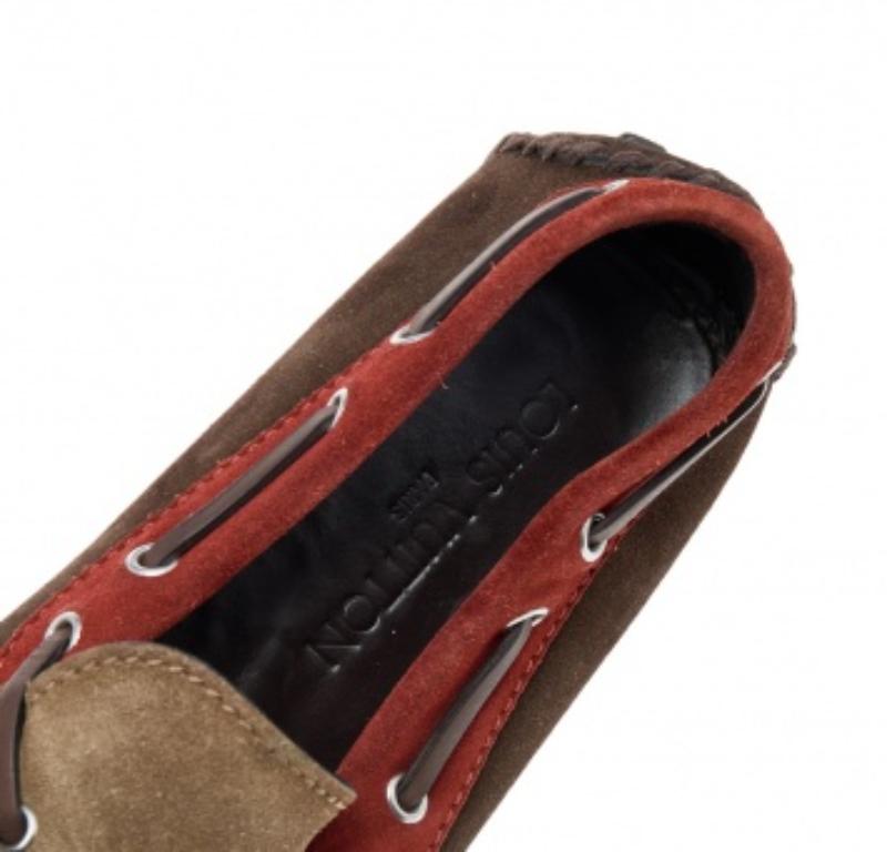 Louis Vuitton - Mocassins Arizona en daim multicolore, taille 42 Pour hommes en vente