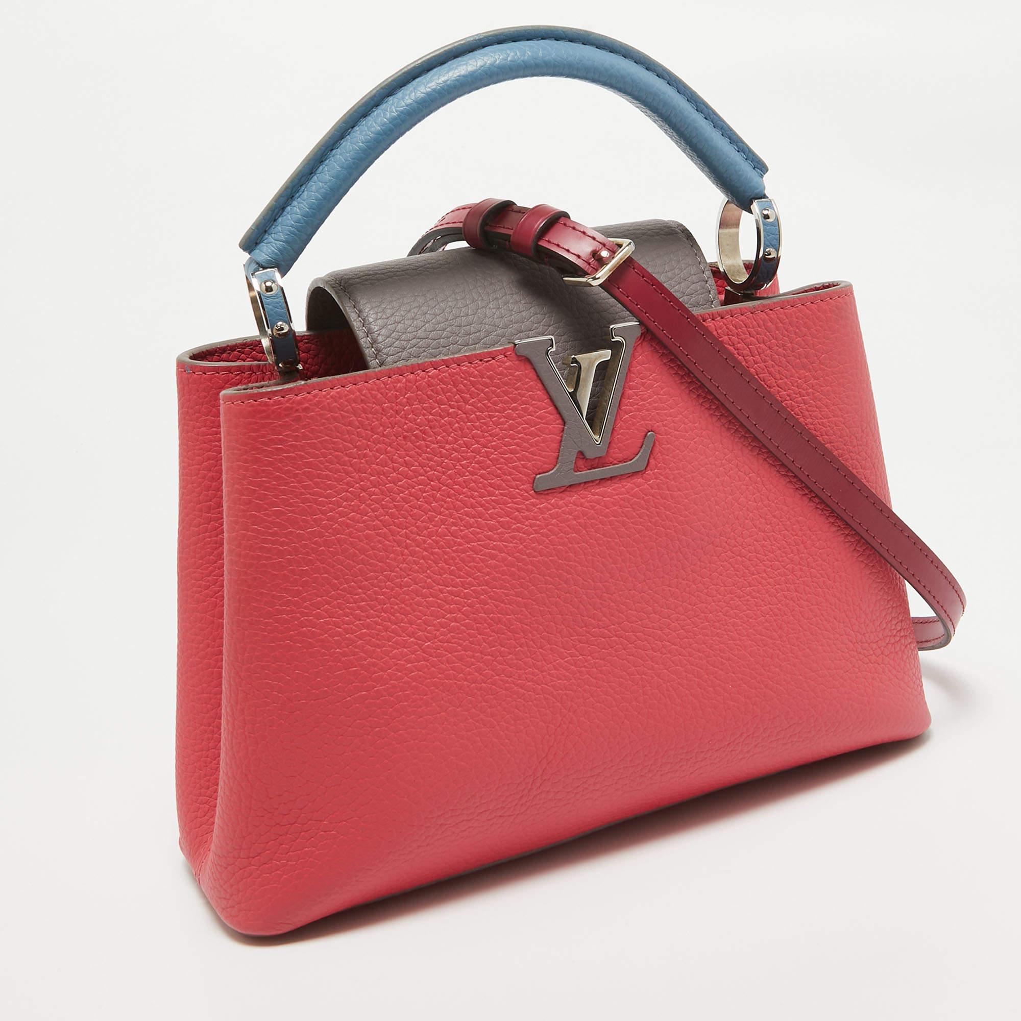 Pink Louis Vuitton Multicolor Taurillon Leather Capucines BB Bag