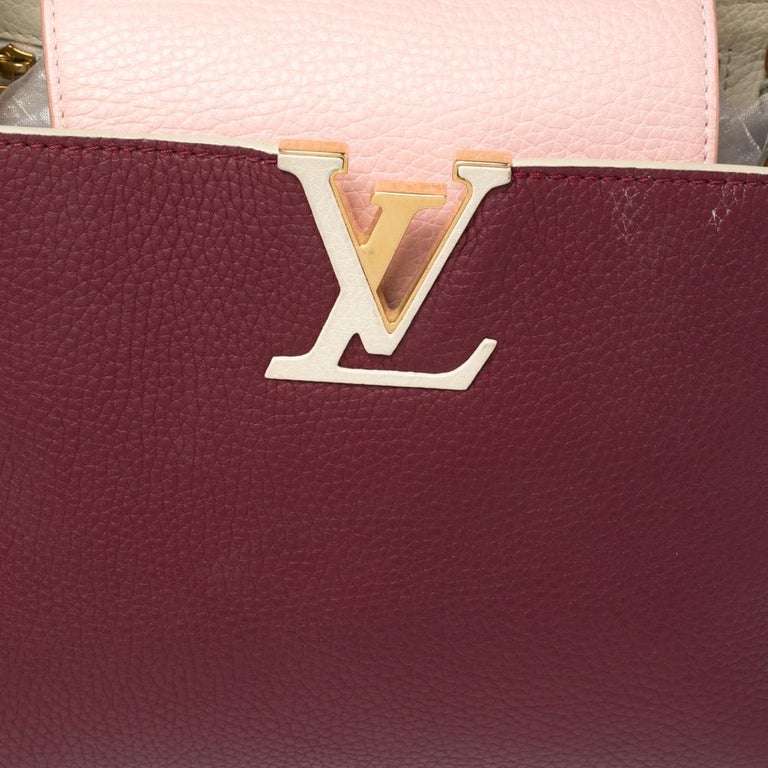 Louis Vuitton Louis Vuitton Capucines Mini Pink/yellow M55987 Women's 13842  Taurillon Leather Auction