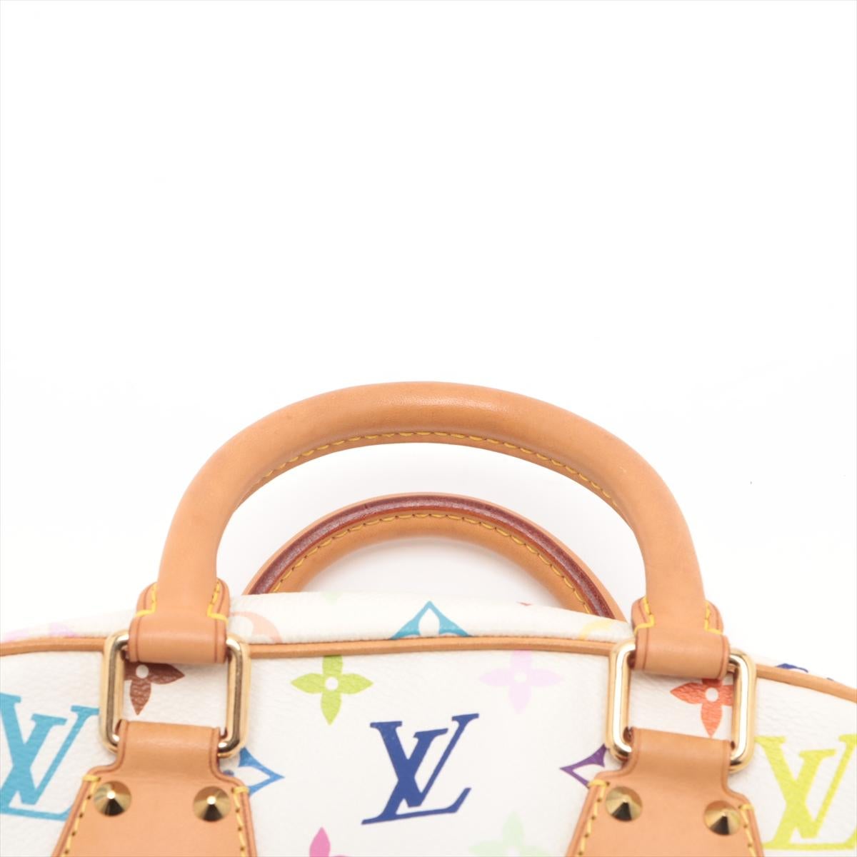 Louis Vuitton Multicolor Trouville Handbag White 3