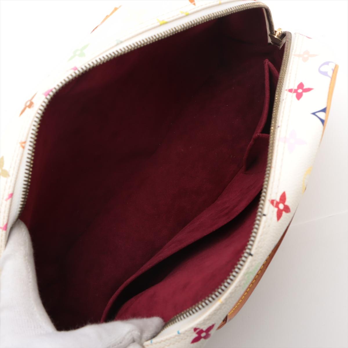 Louis Vuitton Multicolor Trouville Handbag White 4