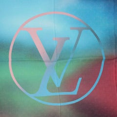 LOUIS VUITTON multicolor wool silk cashmere 2016 RAINBOW GRADIENT Scarf