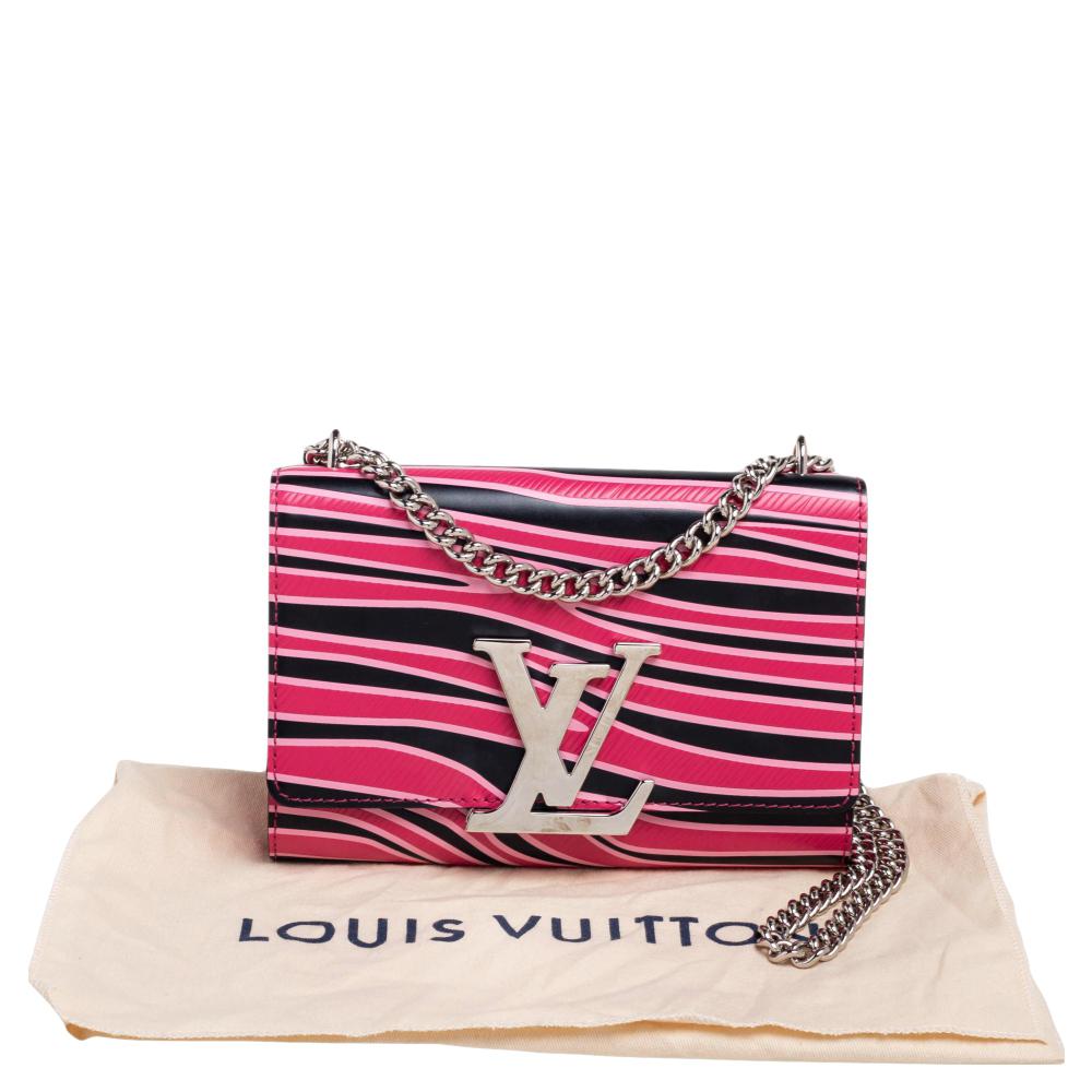 Louis Vuitton Multicolor Zebra Print Leather Chain Louise MM Bag 1