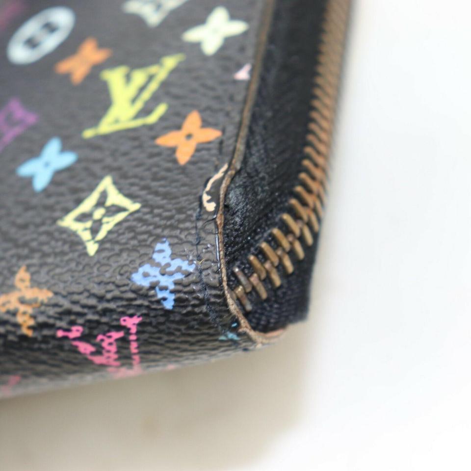 Louis Vuitton Multicolor Zippy Monogram Noir Black Zip Around 872385 Wallet For Sale 3