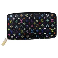 Cartera Louis Vuitton Multicolor Zippy Monograma Noir Negra con Cremallera 872385