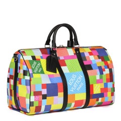 Mehrfarbige Damier Graphit 3D Keepall 50 Bandouliere von Louis Vuitton