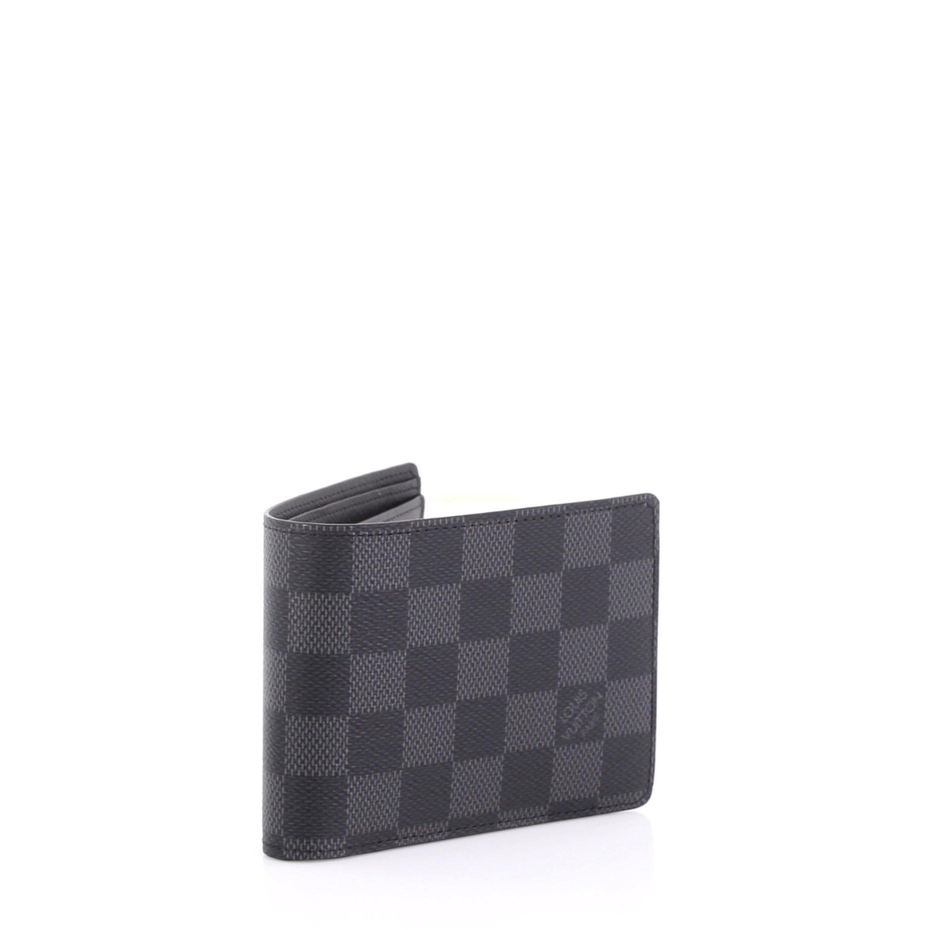 Black Louis Vuitton Multiple Wallet Damier Graphite