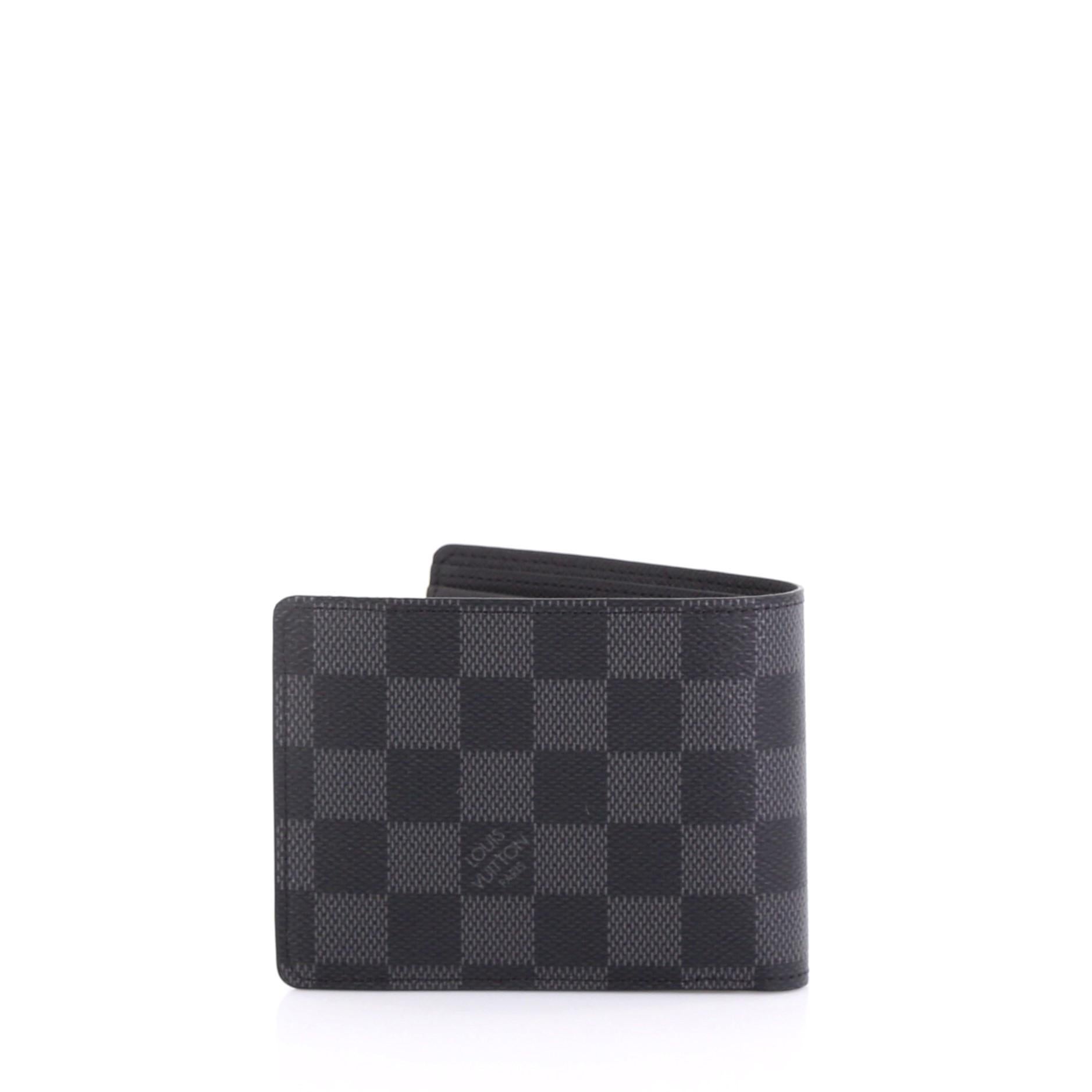 Louis Vuitton Multiple Wallet Damier Graphite In Excellent Condition In NY, NY