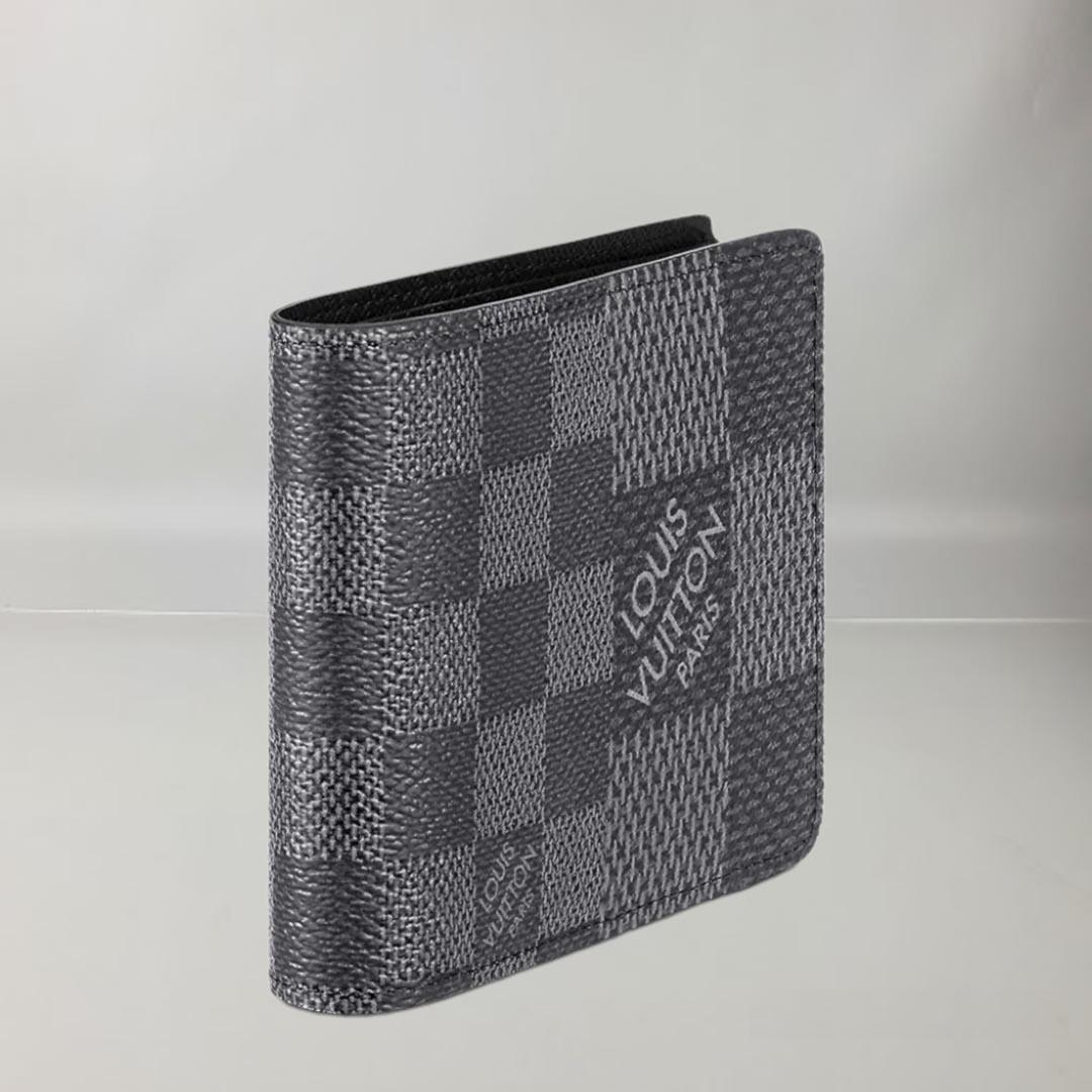 Men's Louis Vuitton  Multiple wallet Gray Damier Graphite 3D canvas For Sale