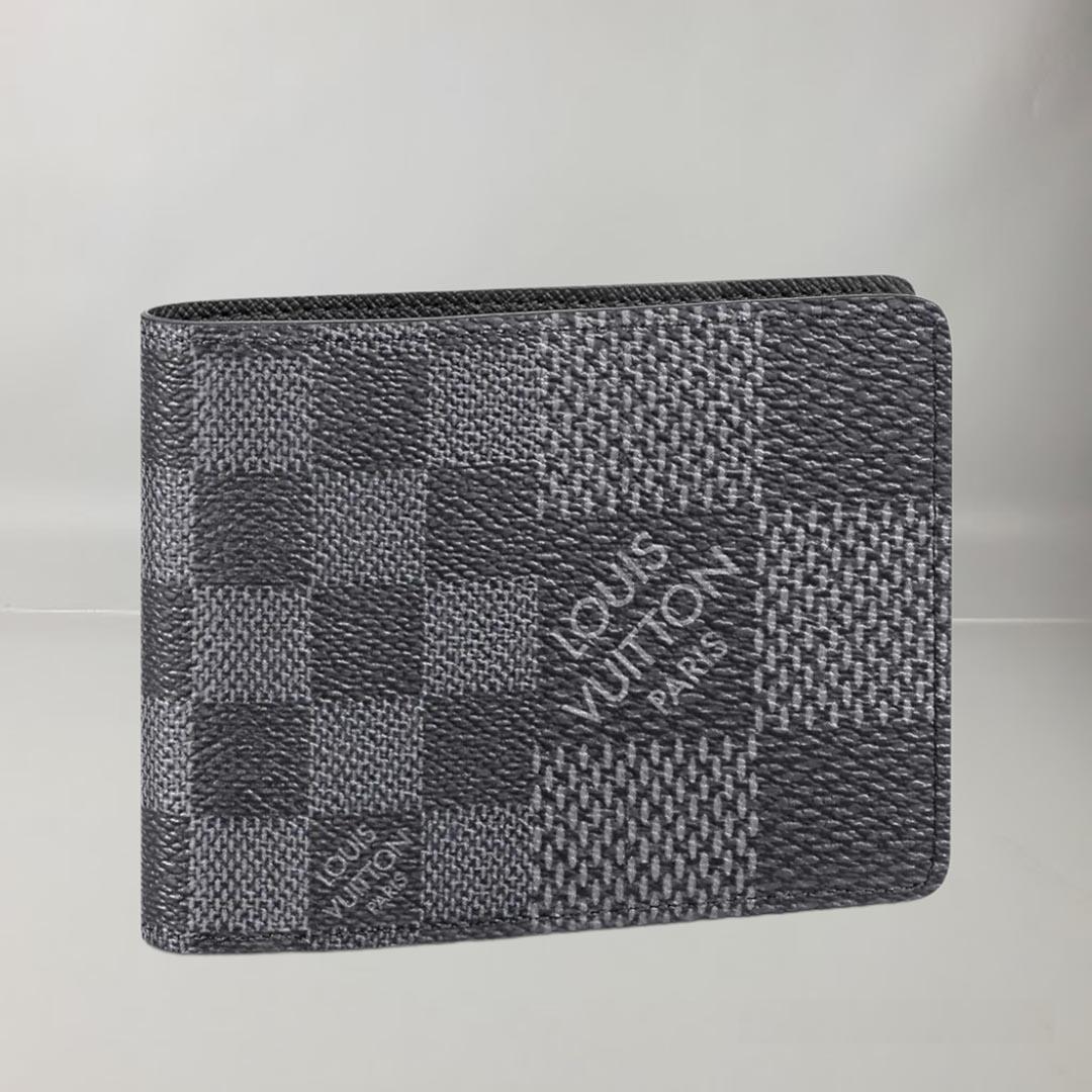 Louis Vuitton  Multiple wallet Gray Damier Graphite 3D canvas For Sale 2