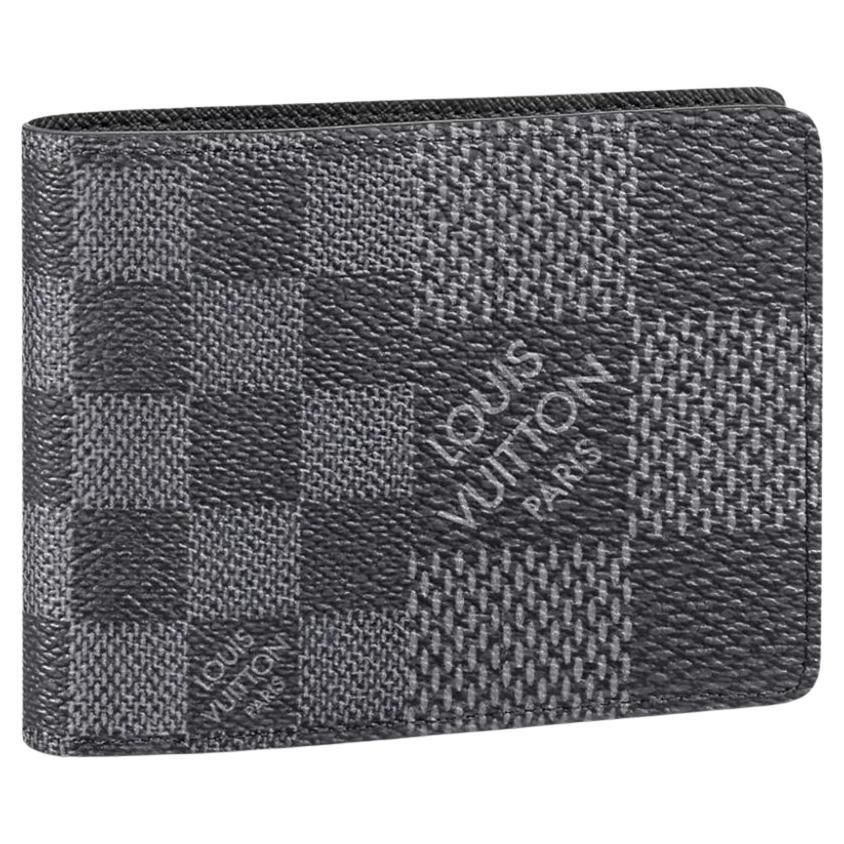 Louis Vuitton  Multiple wallet Gray Damier Graphite 3D canvas For Sale