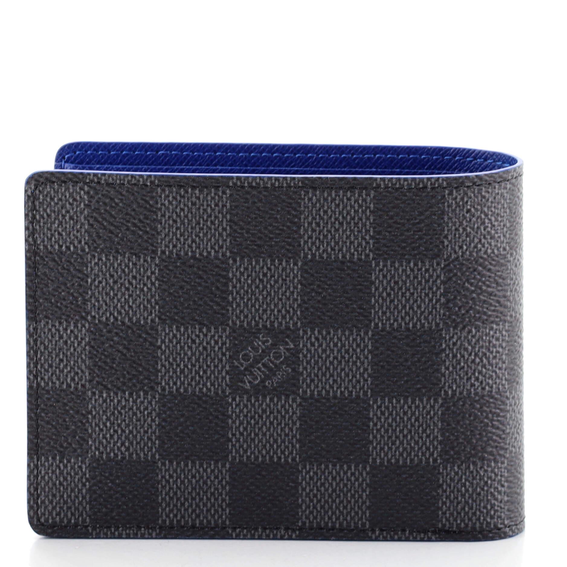 Black Louis Vuitton Multiple Wallet Limited Edition Interlinked Logo Damier Graphite