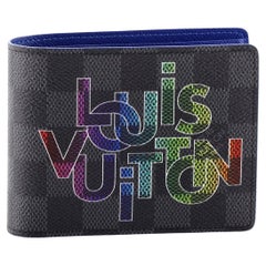 Louis Vuitton 2021 Men's Multiple Wallet Damier Graphite 3D Canvas
