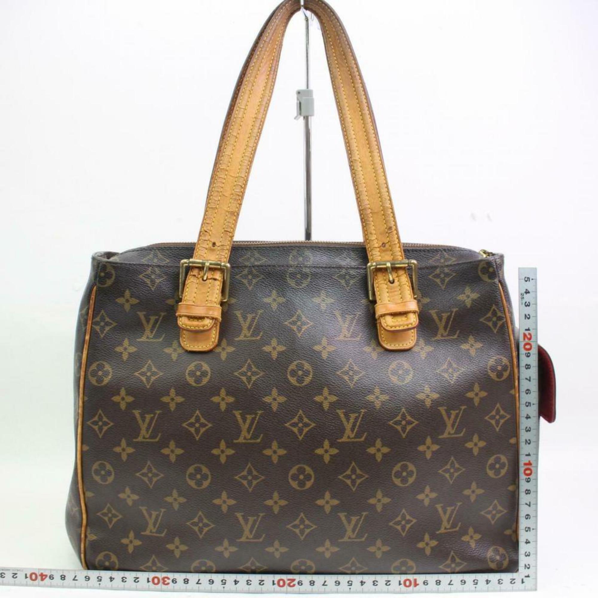 Louis Vuitton Multipli Cite 870607 Brown Monogram Canvas and Calfskin Tote For Sale 5