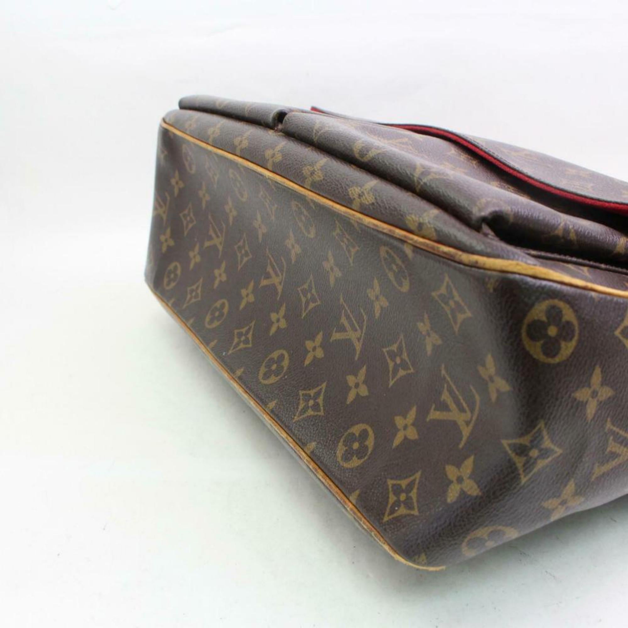 Louis Vuitton Multipli Cite 870607 Brown Monogram Canvas and Calfskin Tote For Sale 7