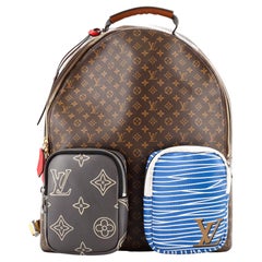 Multipocket Rucksack Patchwork-Monogramm aus Segeltuch und bedrucktem Leder von Louis Vuitton