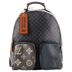 Louis Vuitton Multipocket Backpack Patchwork Monogram Eclipse Canvas and Printed