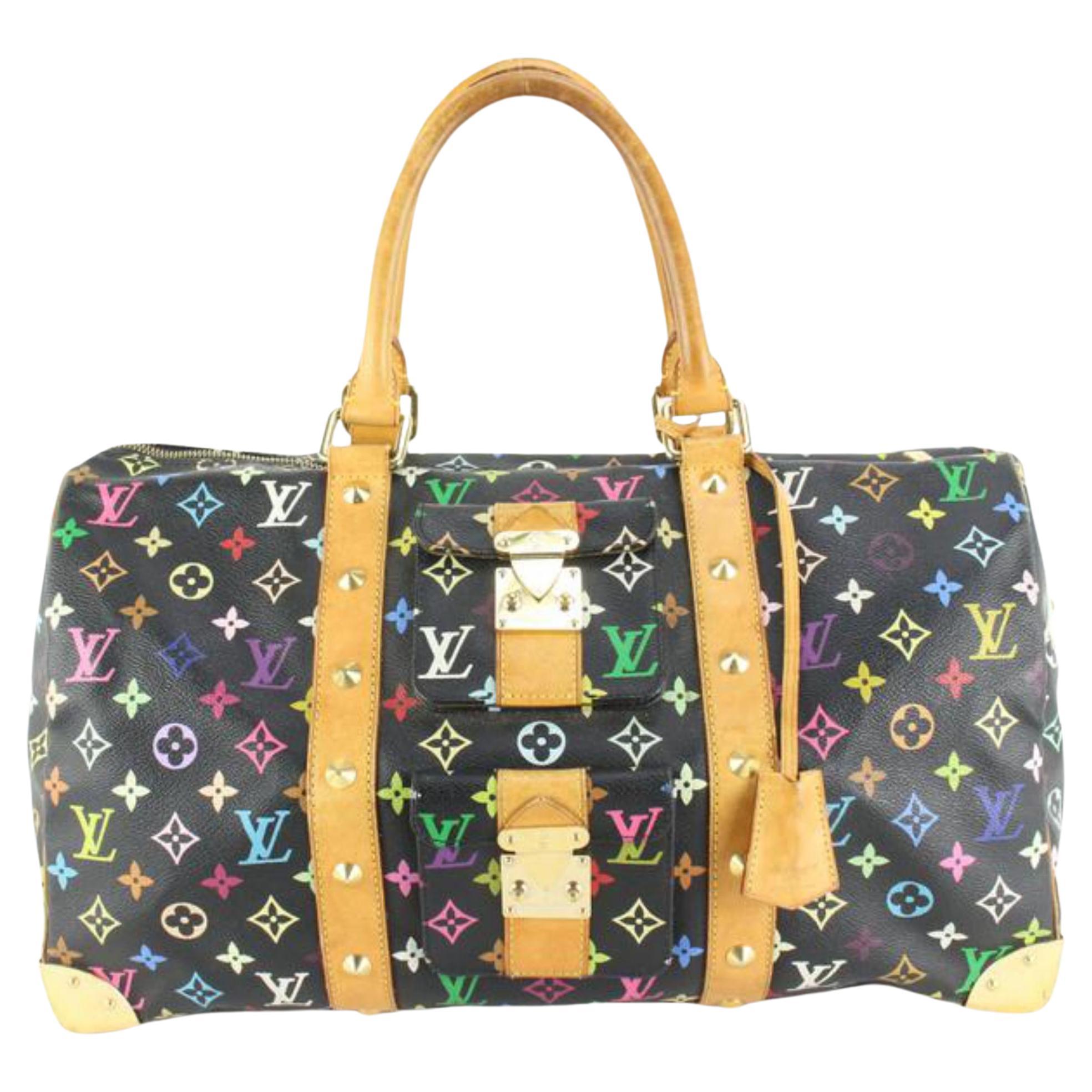 Travel bag Louis Vuitton Keepall 55 customized Fight Club by the artist  PatBo! at 1stDibs