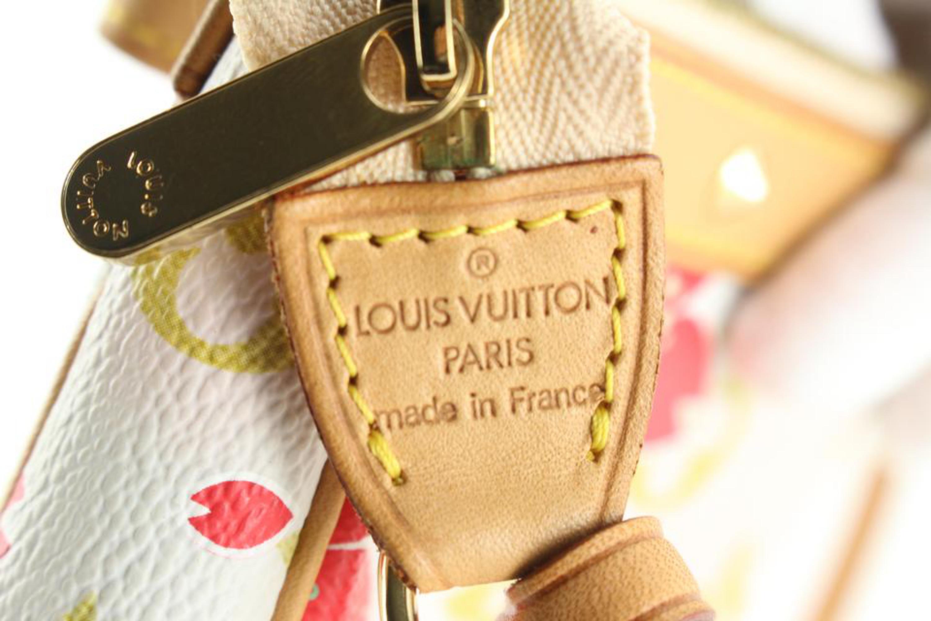 Women's Louis Vuitton Murakami Cherry Blossom Monogram Pochette Accessoires 9LVJ1028