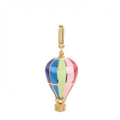 Louis Vuitton Murakami Lacquer Yellow Gold Hot Air Balloon Pendant Charm