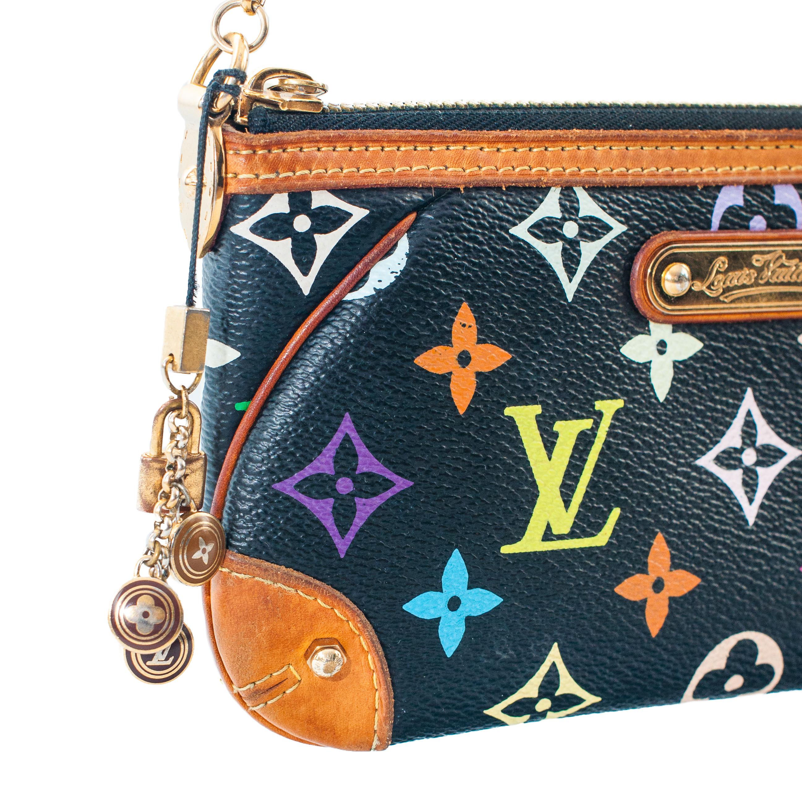 Louis Vuitton Murakami Milla MM Multicolour Pochette Bag In Good Condition In London, GB