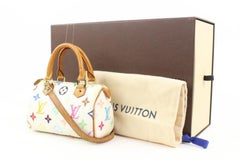 Louis Vuitton Murakami Monogram Multicolor Blanc Mini Speedy HL with Strap s28lv
