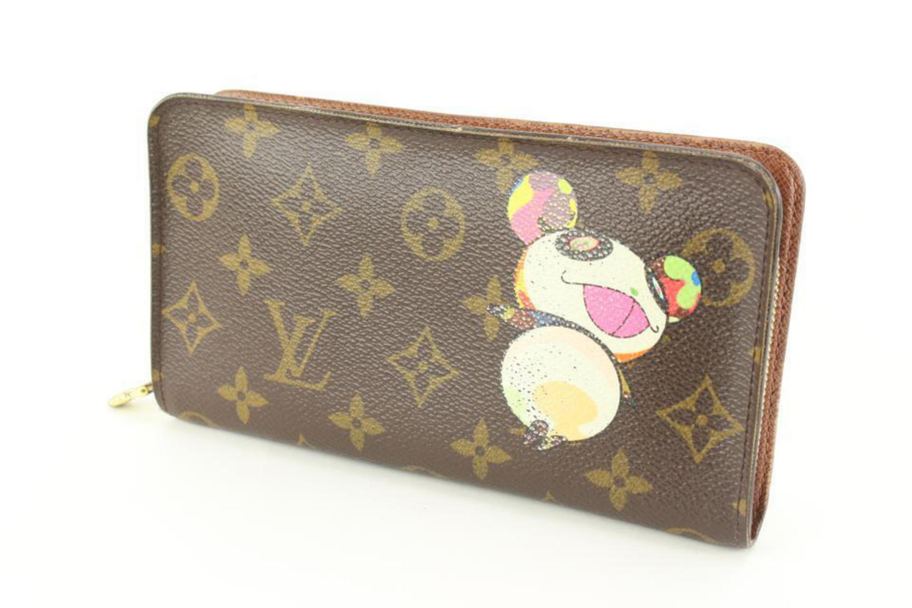 Louis Vuitton Murakami Monograma Panda Zippy Billetera Larga 35L26a en venta 4